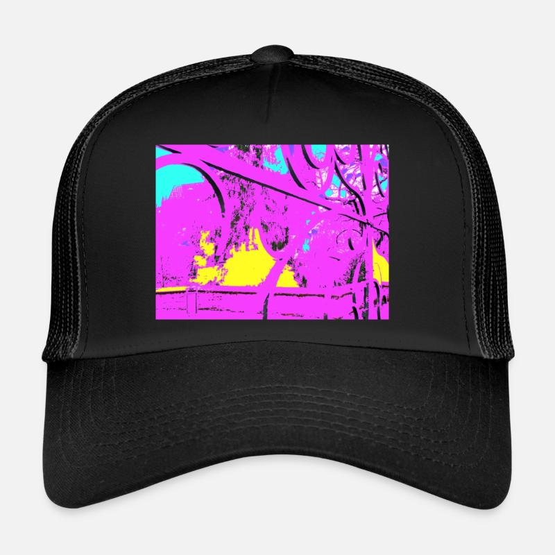 Purple Bridge in Pop Art Trucker Cap
