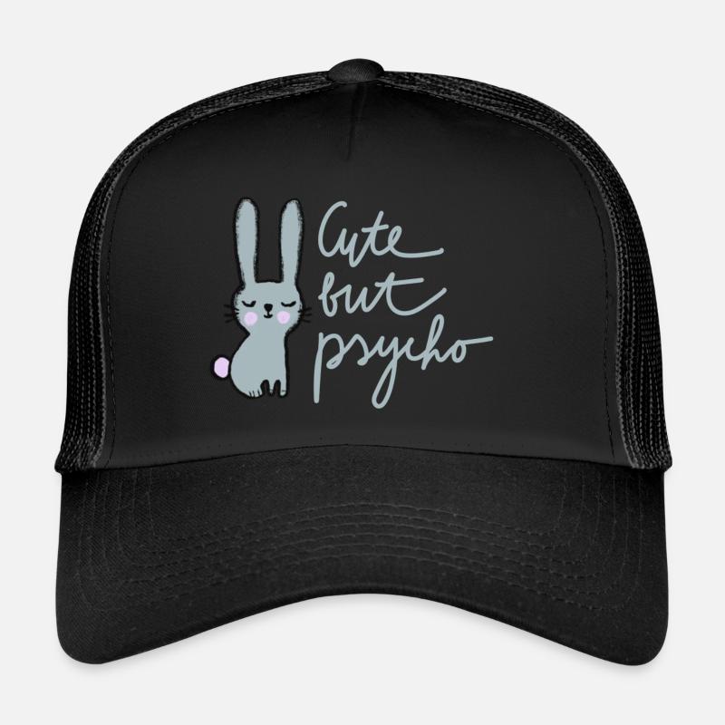 Cute but psycho - Trucker Cap - Schwarz/Schwarz