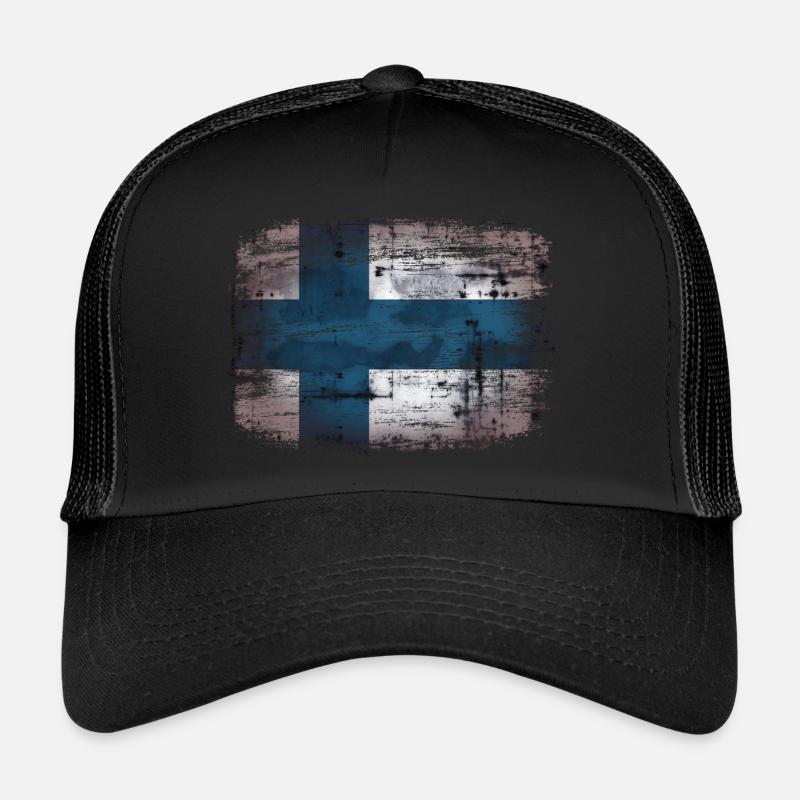 Finnland - finland - Trucker Cap - Schwarz/Schwarz