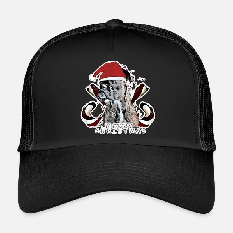 Boxer Weihnachten - Trucker Cap - Schwarz/Schwarz