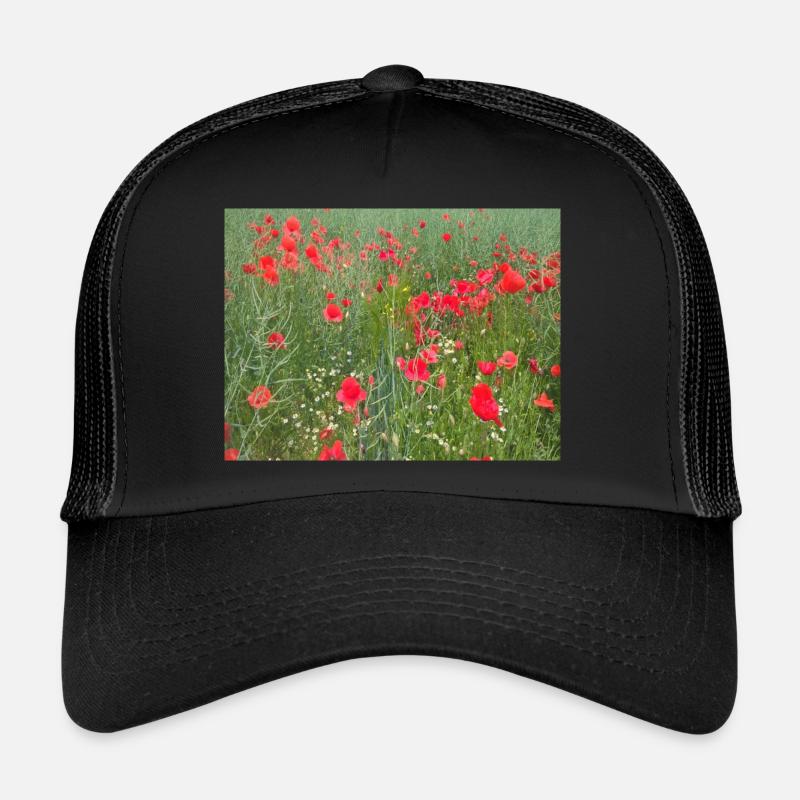 Poppy meadow - Trucker Cap - black/black