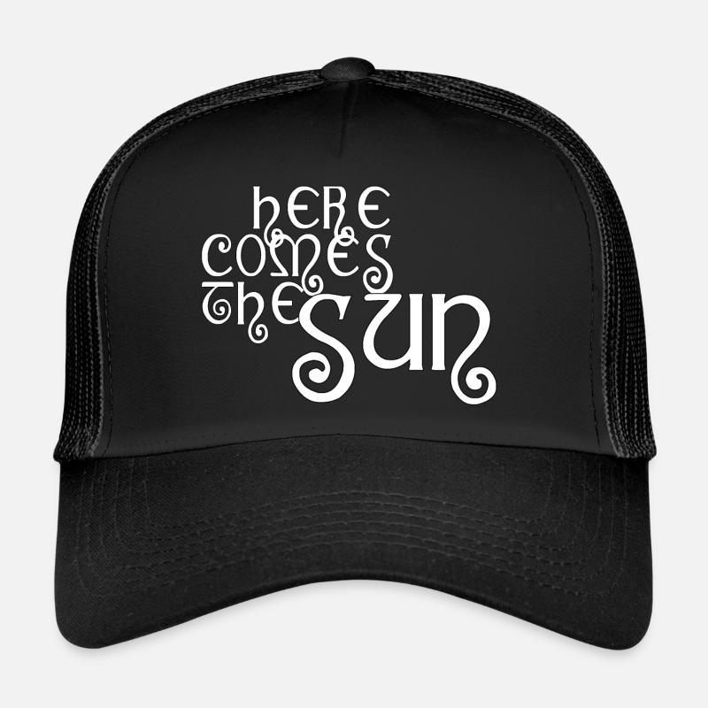 Here comes the sun - White - Trucker Cap - Schwarz/Schwarz