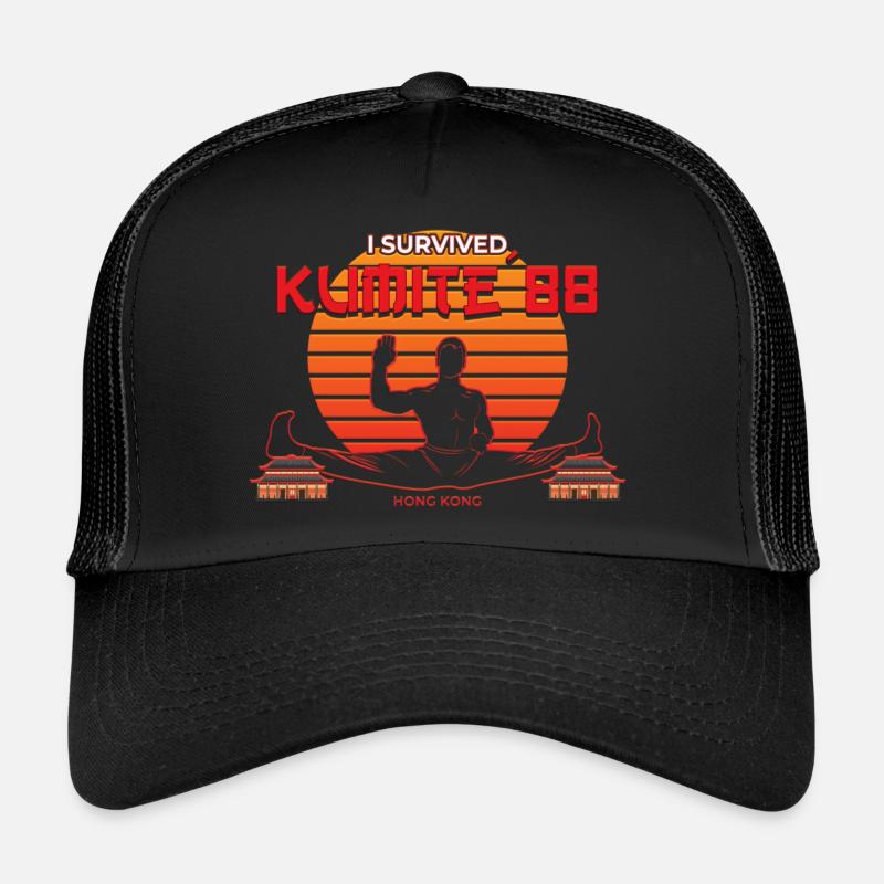Ich überlebte Kumite 88 | Hong Kong Kampfsport - Trucker Cap - Schwarz/Schwarz