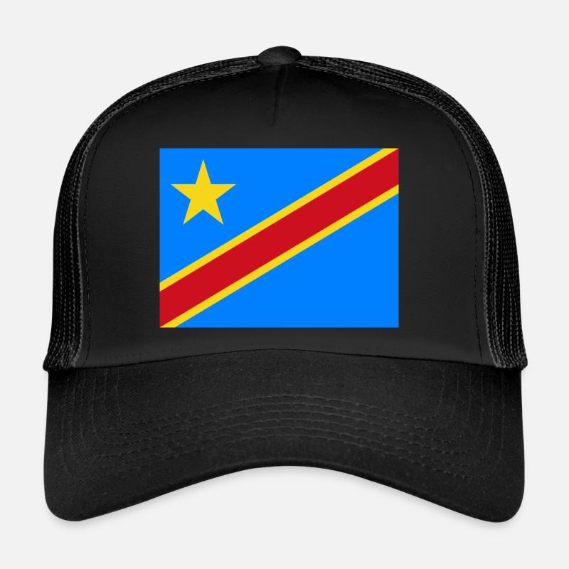 DR Congo flag - Casquette trucker  - noir/noir