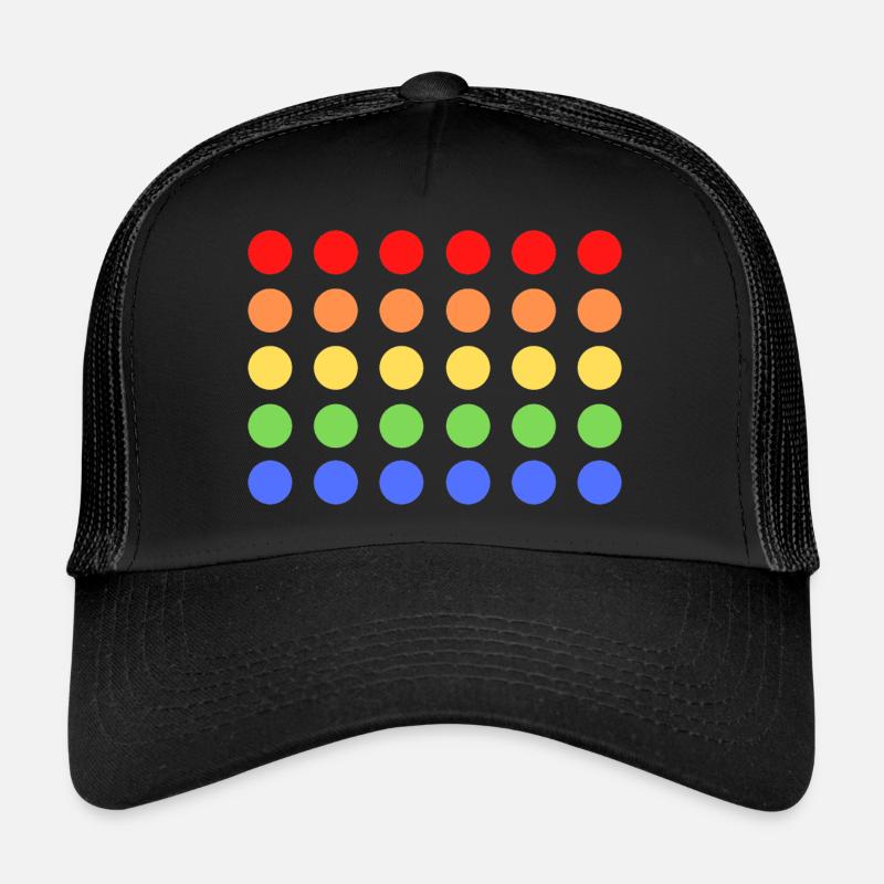 rainbow punkte - Trucker Cap - Schwarz/Schwarz