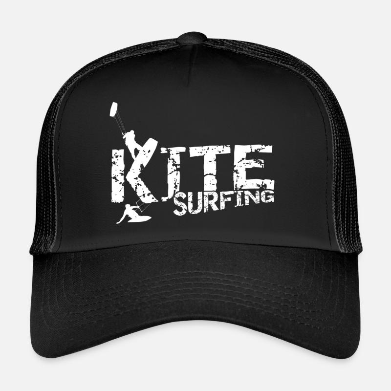 Kite Surfing Kiten - Trucker Cap - Schwarz/Schwarz