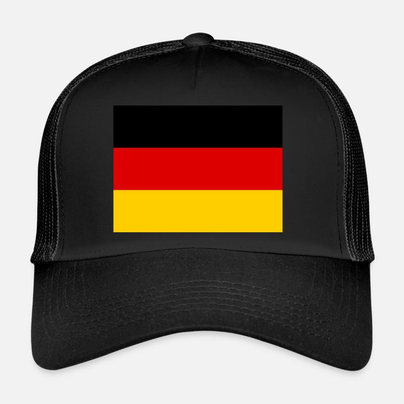 Deutschland - Trucker Cap - Schwarz/Schwarz