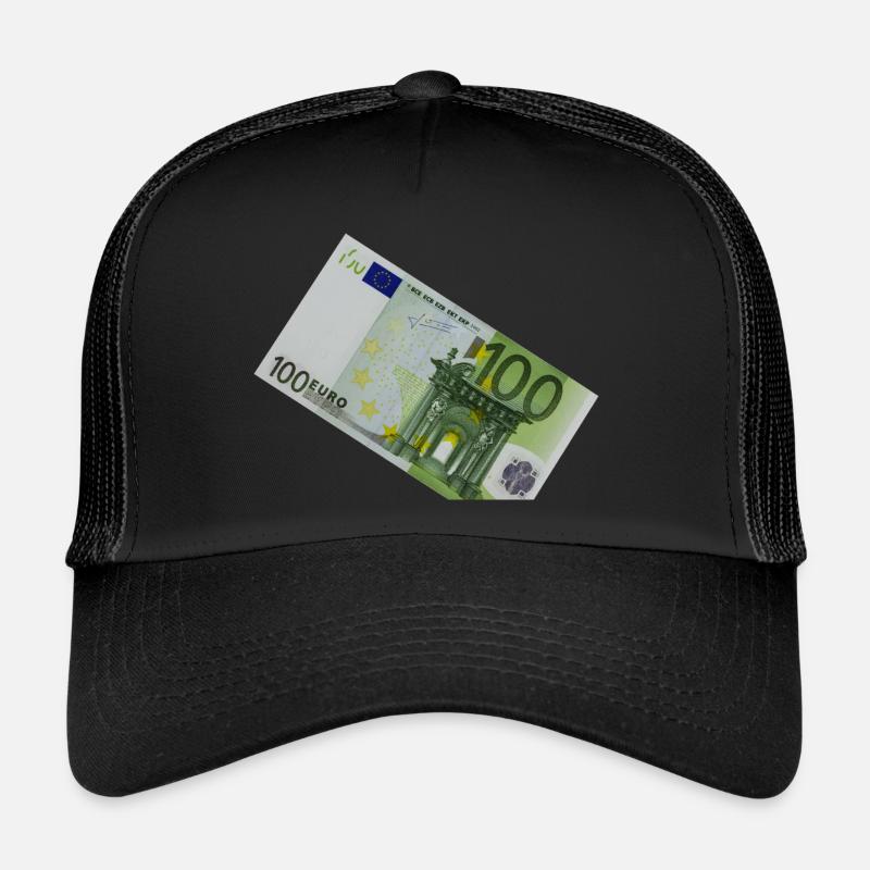 100 euro banknote on white background Trucker Cap