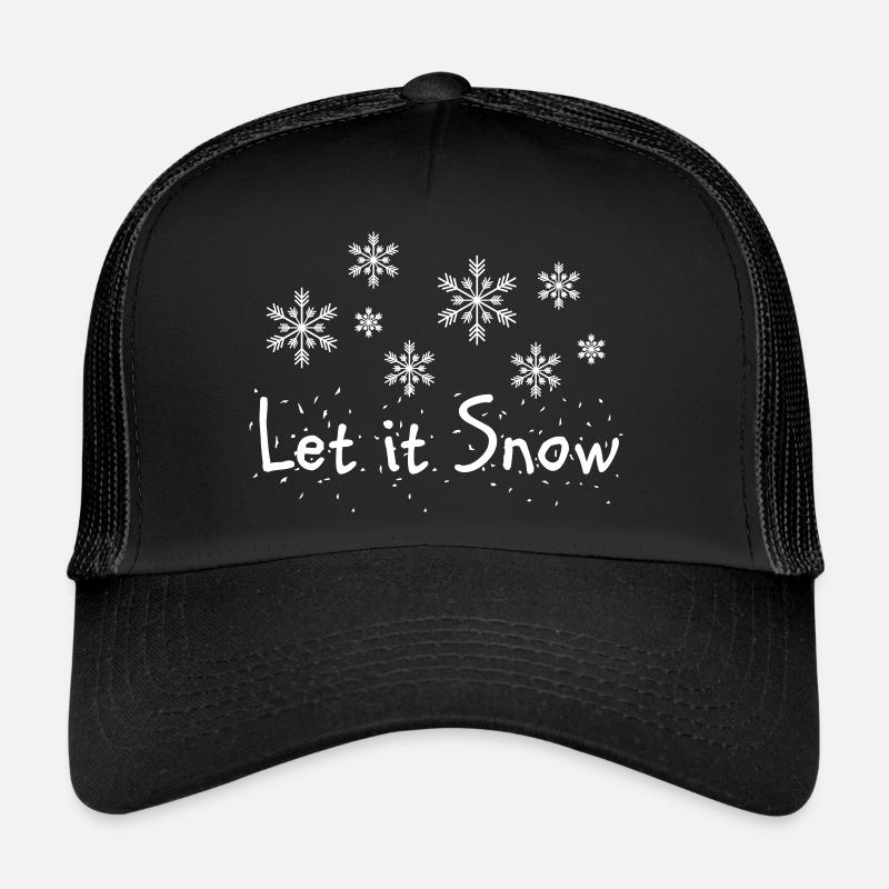 Snowflakes let it snow Trucker Cap