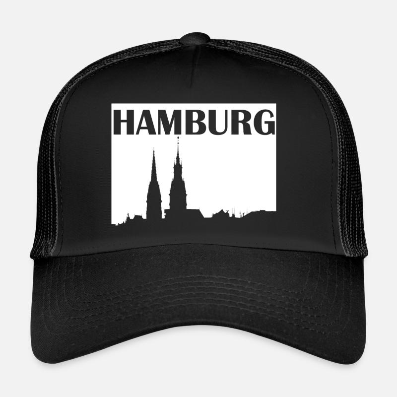 Hambourg - Casquette trucker  - noir/noir
