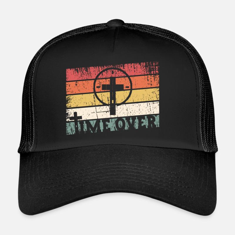 Jesus Christus Kommt Bald - Time Is Over - Trucker Cap - Schwarz/Schwarz