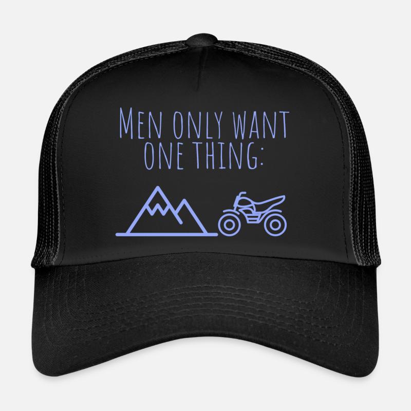 MowoT Motorrad am Berg - Trucker Cap - Schwarz/Schwarz