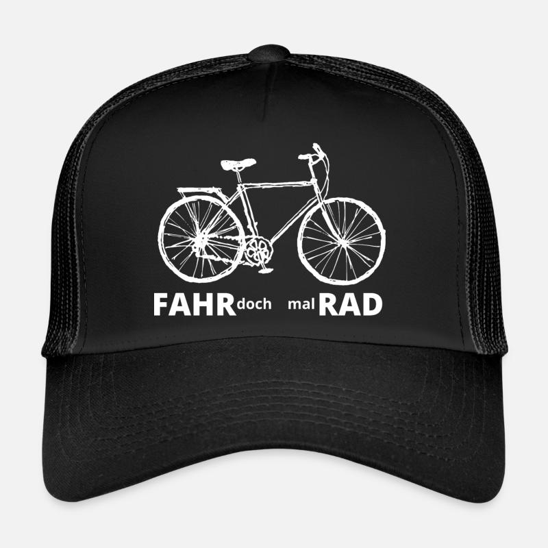 Fahr doch mal Rad - Trucker Cap - Schwarz/Schwarz