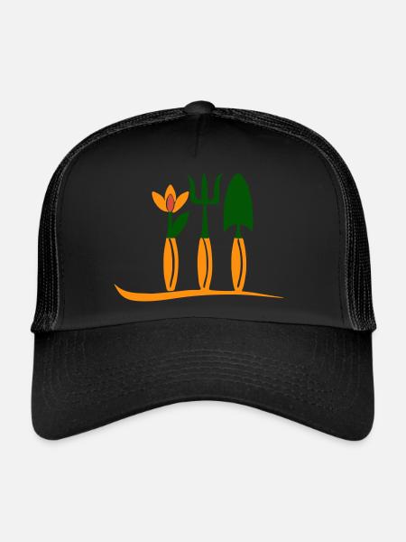 J’adore le jardin! - Casquette trucker  - noir/noir - Devant