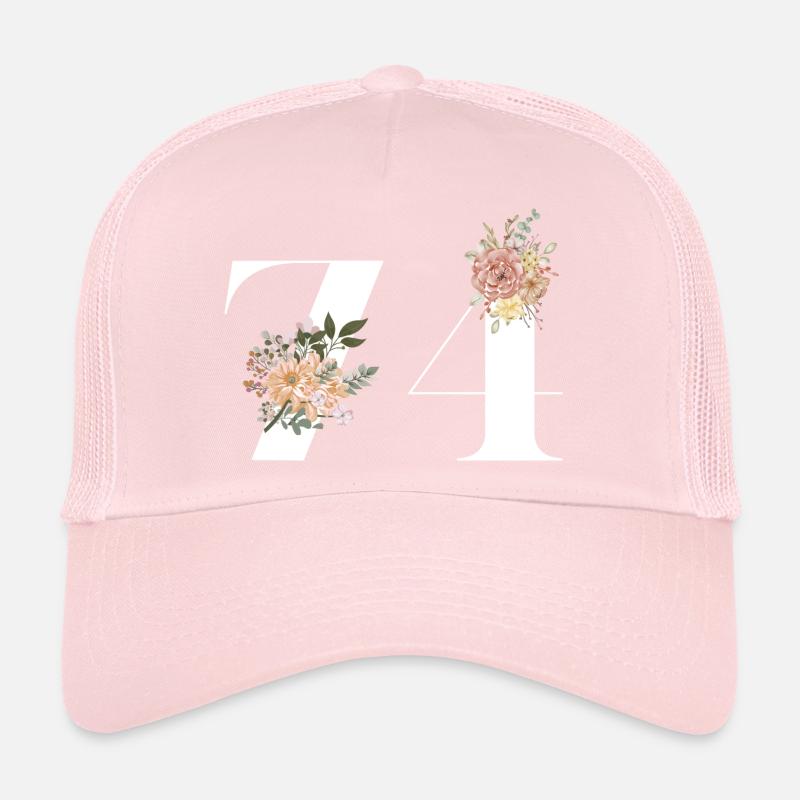 74e anniversaire fleuris (Cadeau de 74 ans) Casquette trucker 
