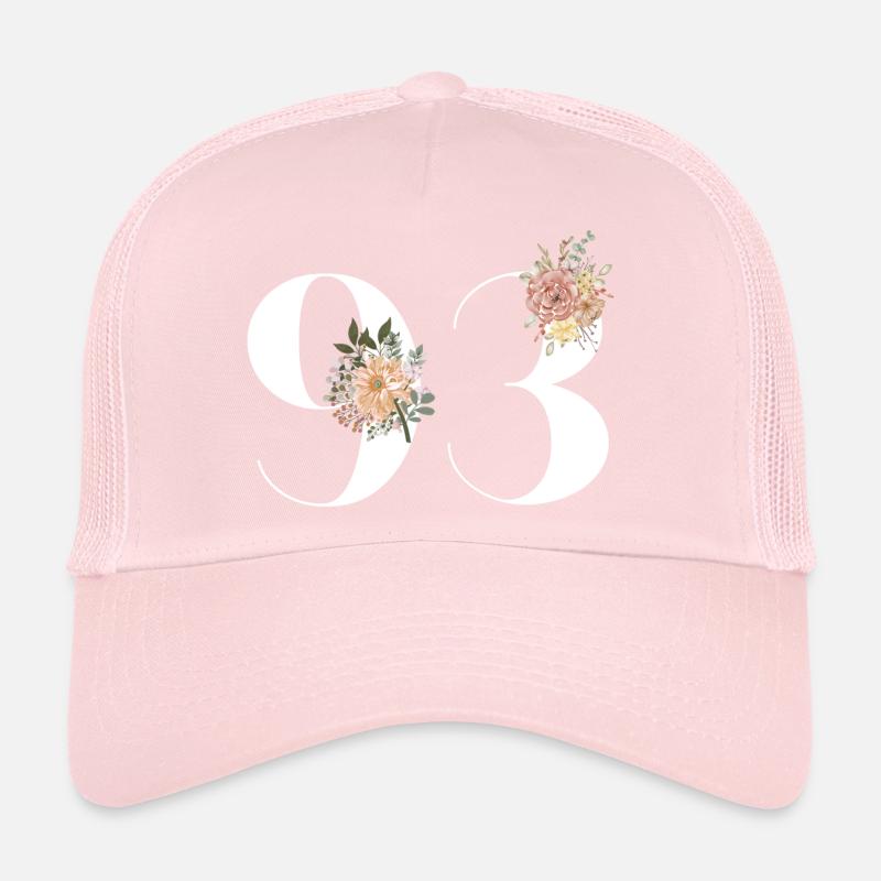 93e anniversaire fleuris (Cadeau de 93 ans) Casquette trucker 