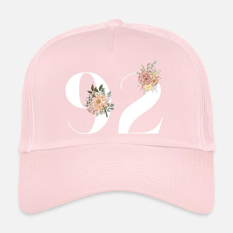 92e anniversaire fleuris (Cadeau de 92 ans) Casquette trucker 