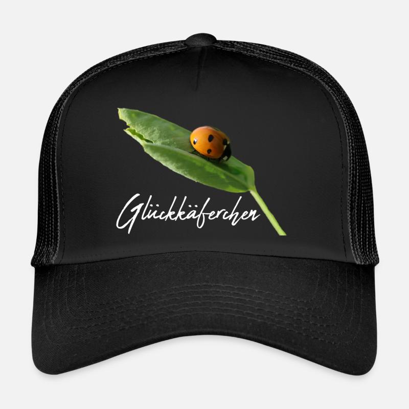 Glückskäferchen Marienkäfer Glück Glücksbringer - Trucker Cap - Schwarz/Schwarz