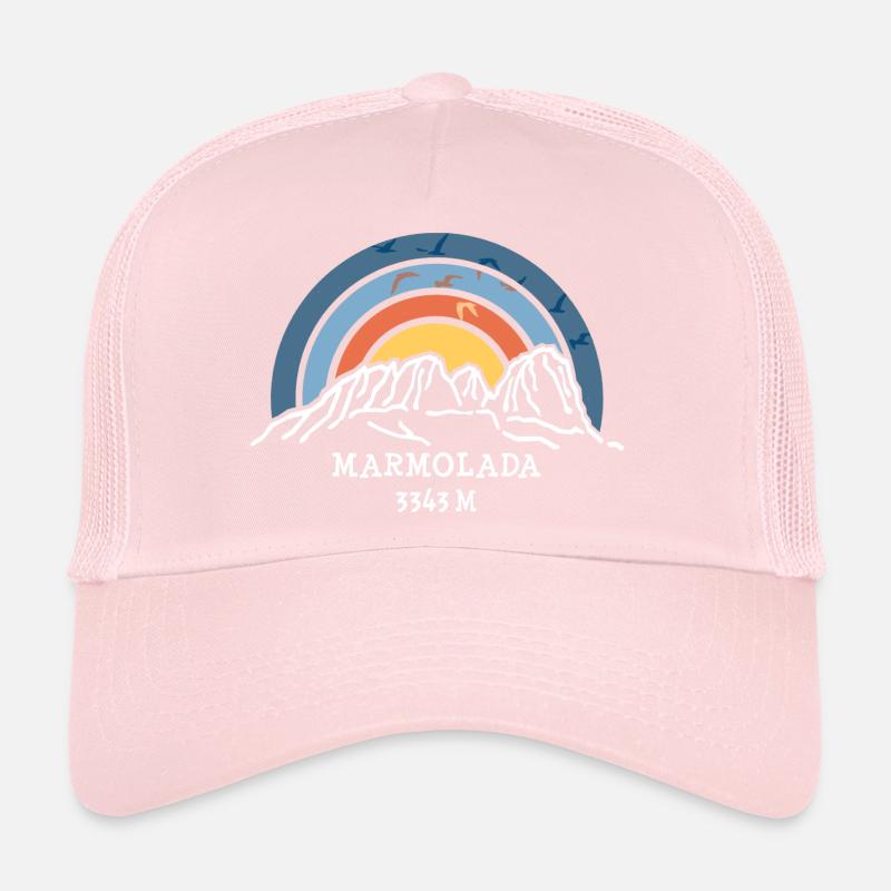 Marmolada Marmolada Altitude Mountain Dolomites Hiking Trucker Cap