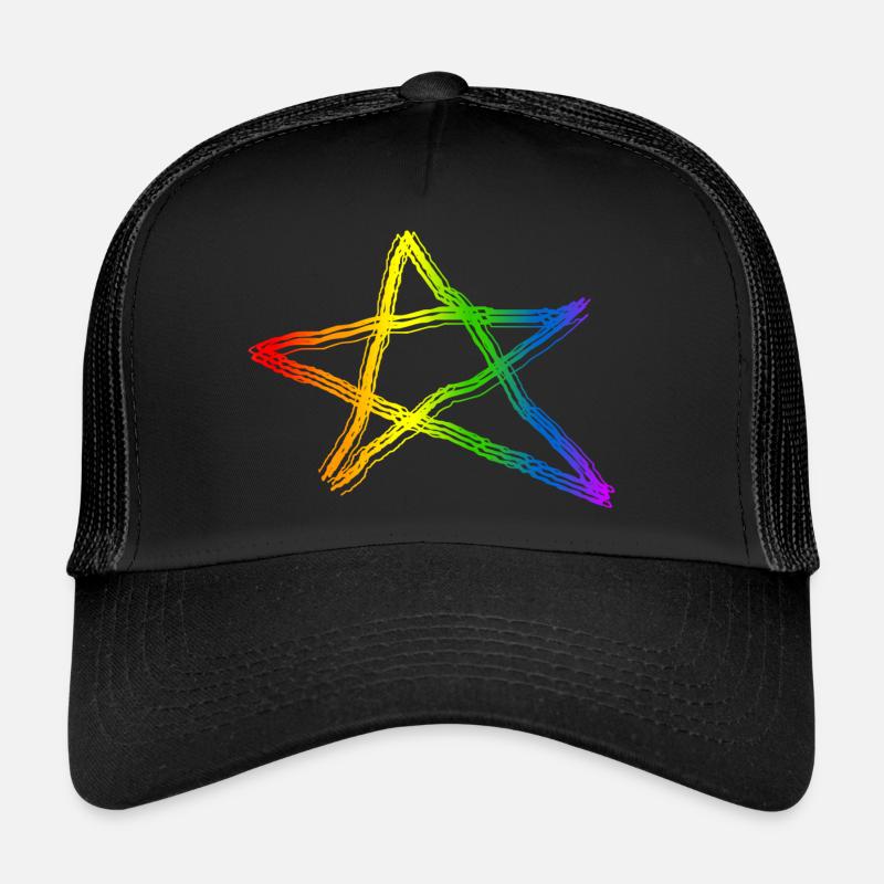 Pentagramme Satan Diable gothique gothique gothique sorcière occulte 1 Casquette trucker 