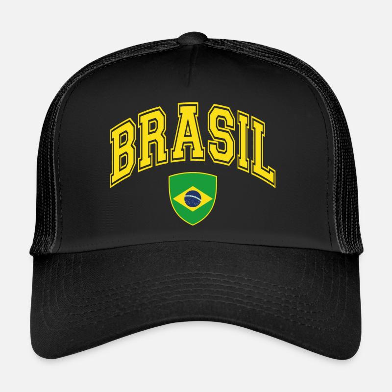 Brasilien - Trucker Cap - Schwarz/Schwarz