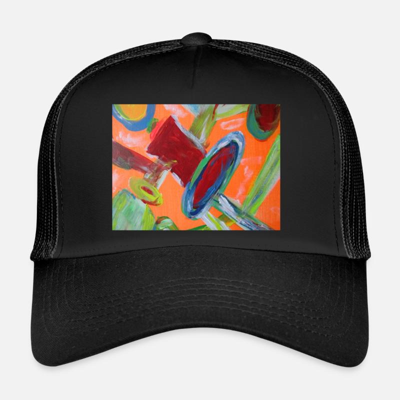 Abstraktes Rohrsystem Trucker Cap
