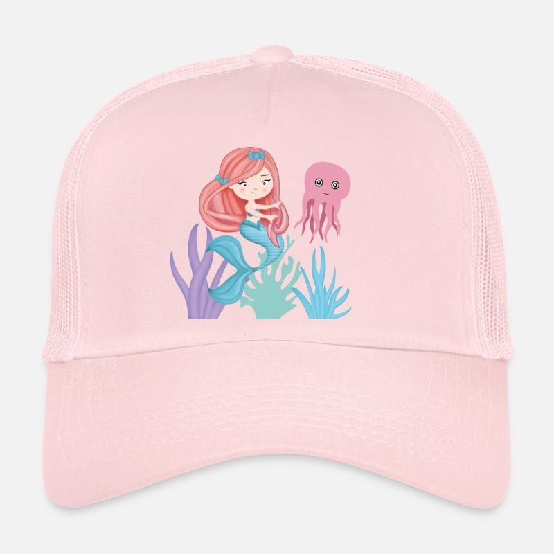 Little Sirene with her octopus friend Trucker Cap