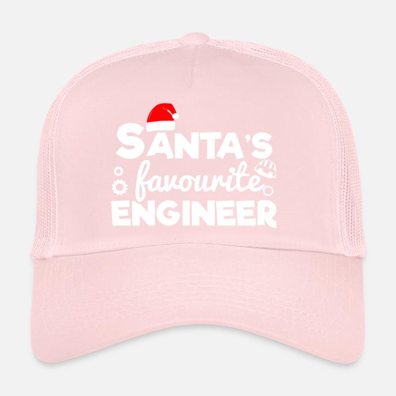 Funny Christmas Santa's favourite engineer Trucker Cap