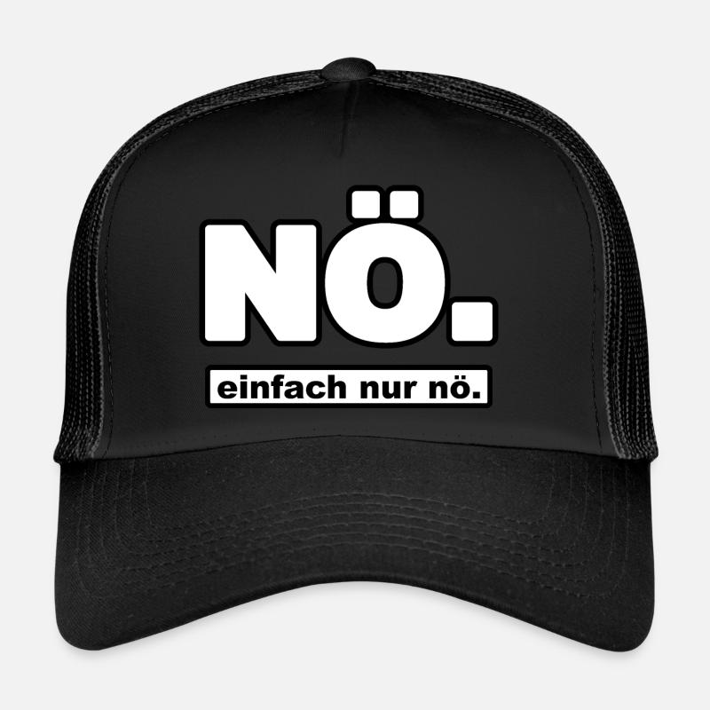 Nein - Trucker Cap - Schwarz/Schwarz