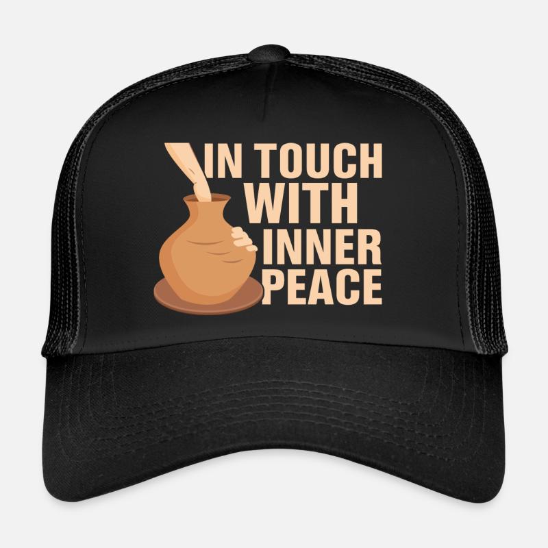 In Touch With Inner Peace Pottery Trucker Cap