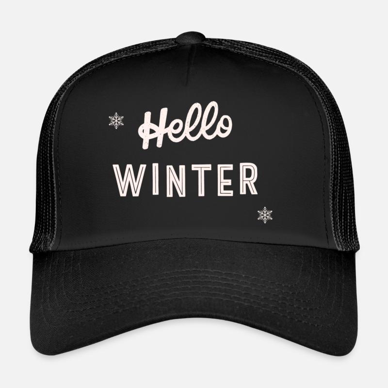 Hallo WINTER - Trucker Cap - Schwarz/Schwarz
