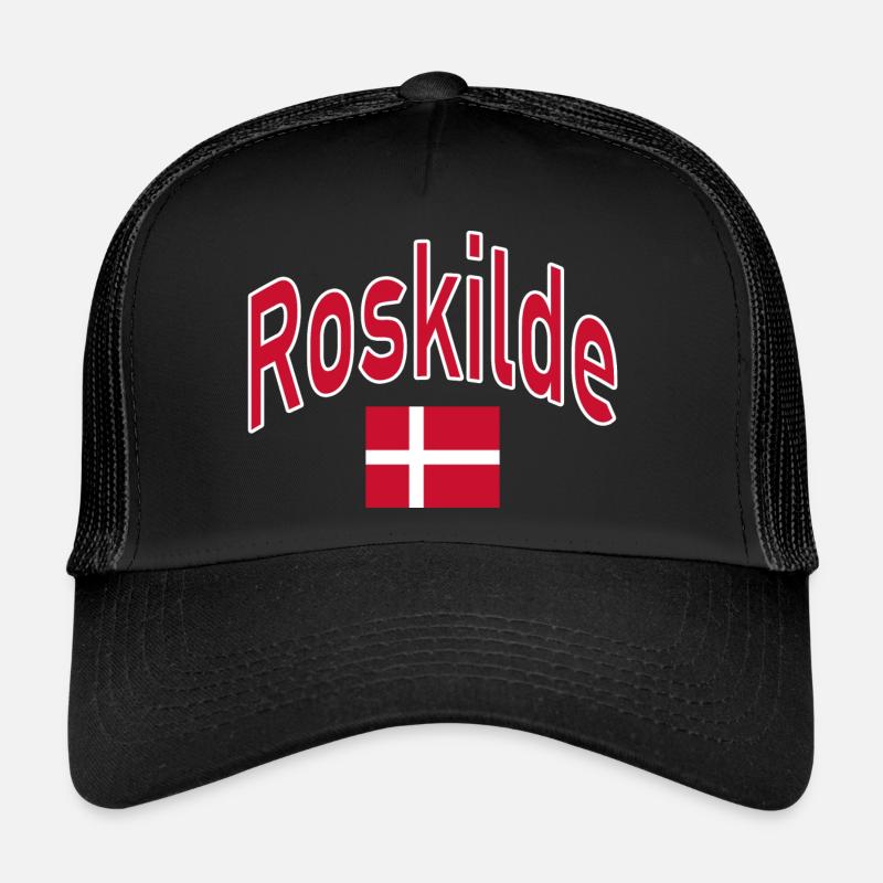 Drapeau de Roskilde Danemark Casquette trucker 