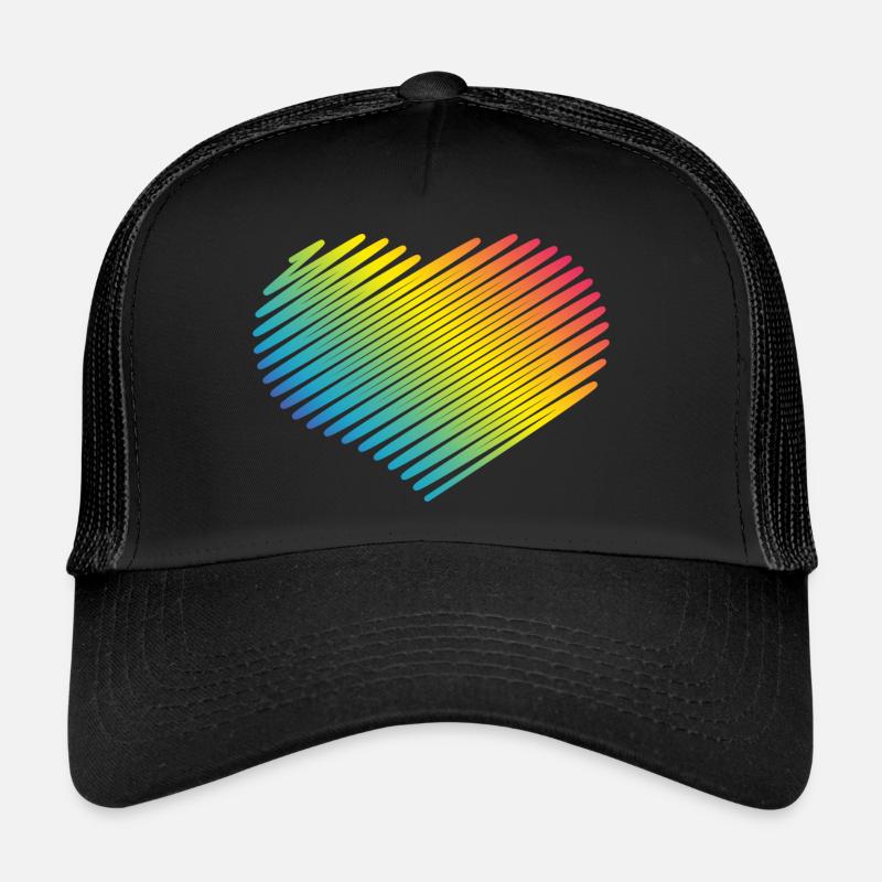 Rainbow Heart (Love / Scribble) Trucker Cap