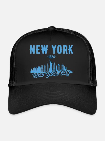 New York State Gift - Trucker Cap - black/black - Front