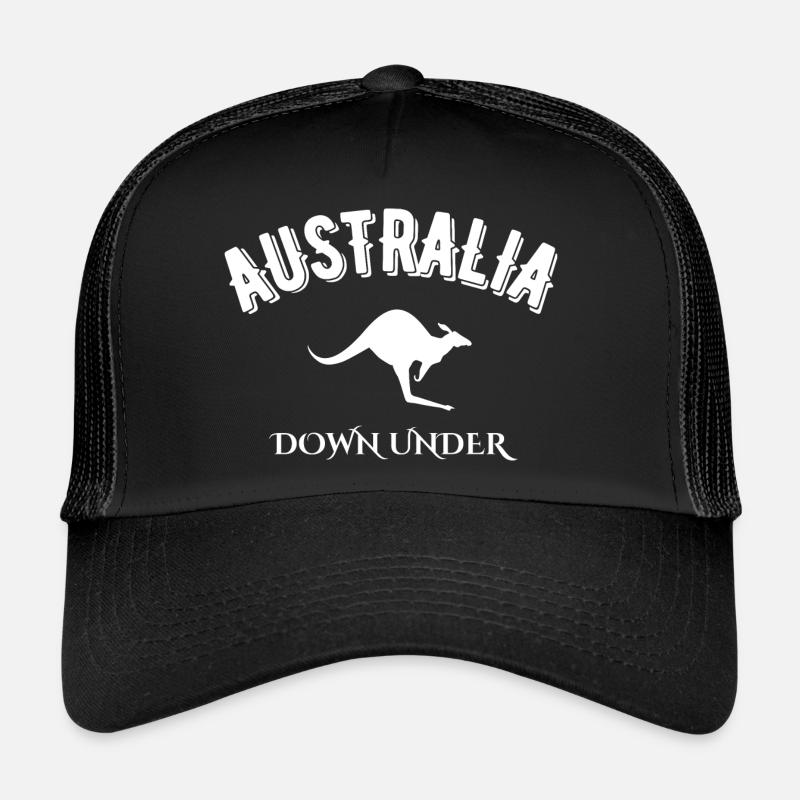 Australien Down Under - Trucker Cap - Schwarz/Schwarz