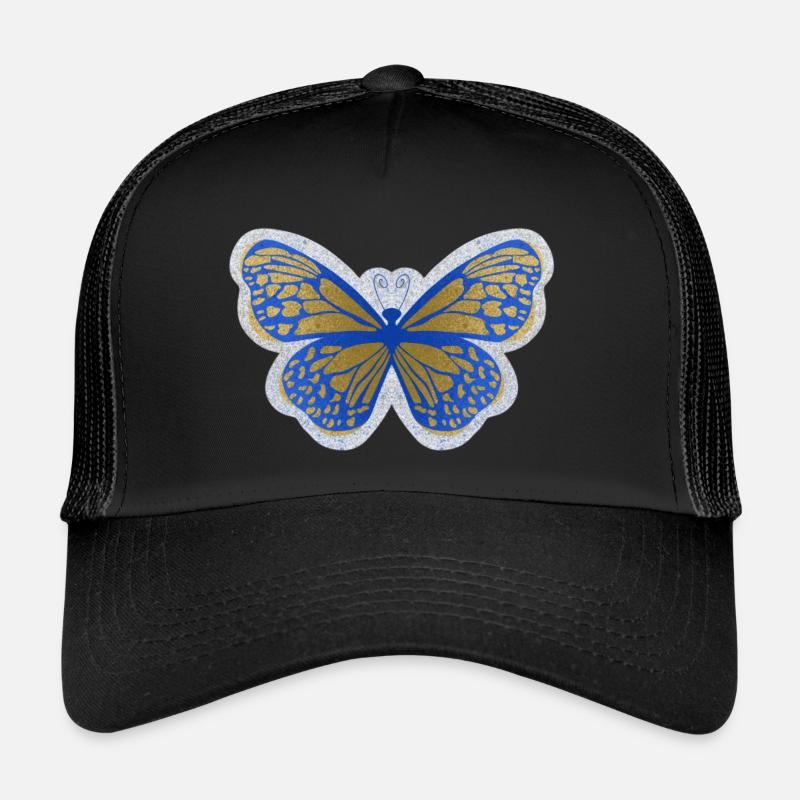 Schmetterling - Trucker Cap - Schwarz/Schwarz