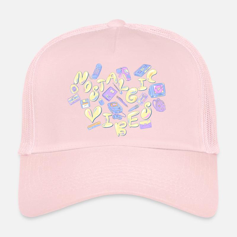 Vibrations nostalgiques (jaune) Casquette trucker 