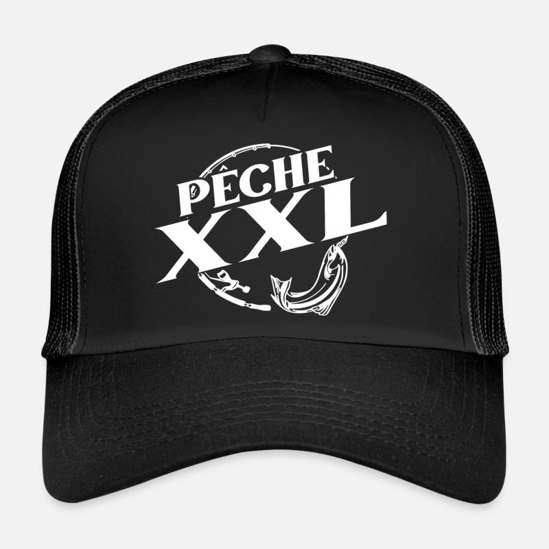 Pêche XXL - Pêcheur de l'Extrême - Casquette trucker - noir/noir