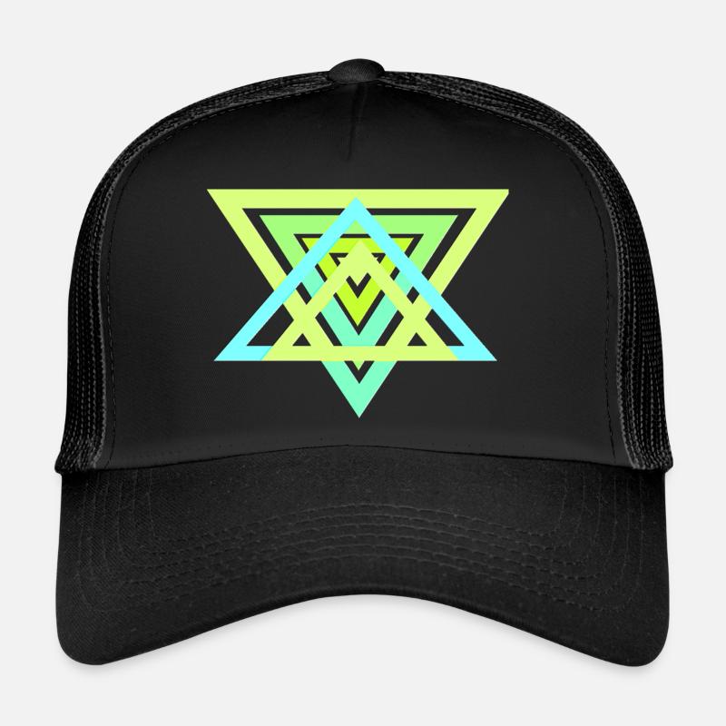 Muster neon - Trucker Cap - Schwarz/Schwarz