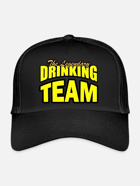 Drinking Team - Trucker Cap - black/black - Front