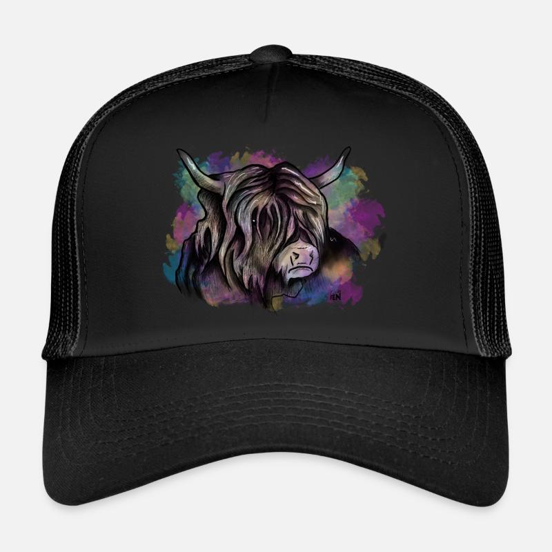 Highlander écossais - Casquette trucker  - noir/noir