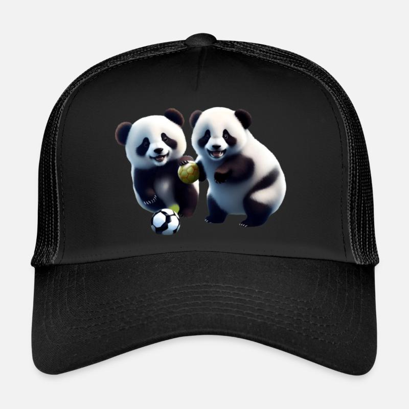 Panda freunde - Trucker Cap - Schwarz/Schwarz