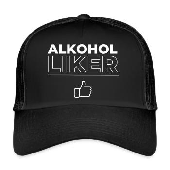 Alcohol LIKER - Trucker Cap - black/black - Front