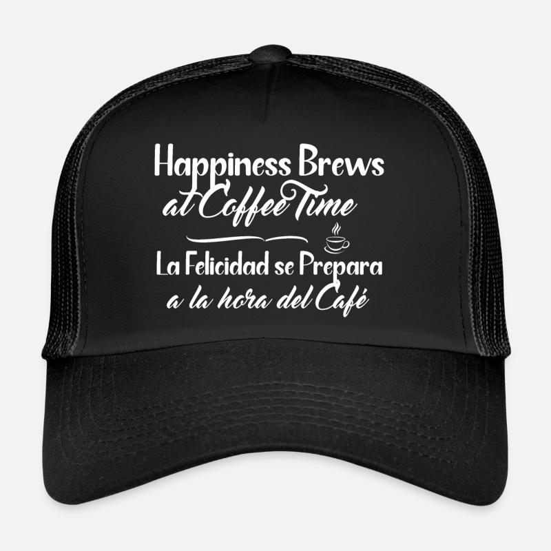 Spanisch und Englisch - Glück und Kaffee Trucker Cap