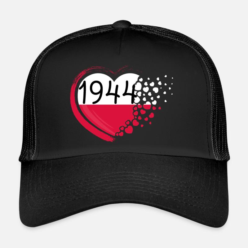 Polen 1944 - Trucker Cap - Schwarz/Schwarz