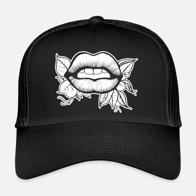Lèvres, bouche, baisers lèvres Casquette trucker 