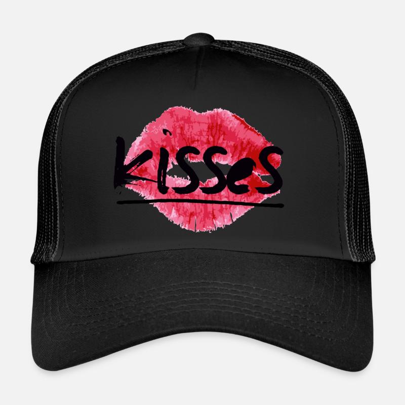Bisous - Casquette trucker  - noir/noir