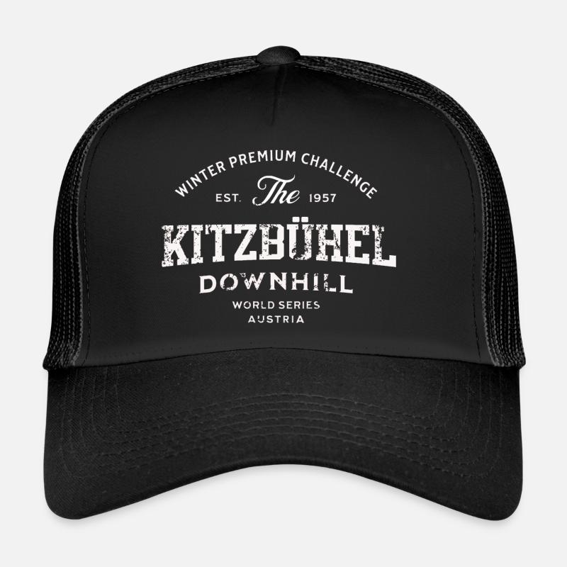 Kitzbüheler Abfahrts-WM - Trucker Cap - Schwarz/Schwarz