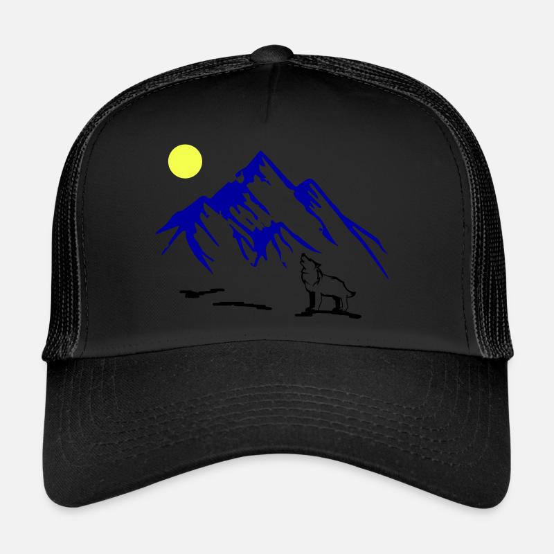 Wolf Full Moon Trucker Cap