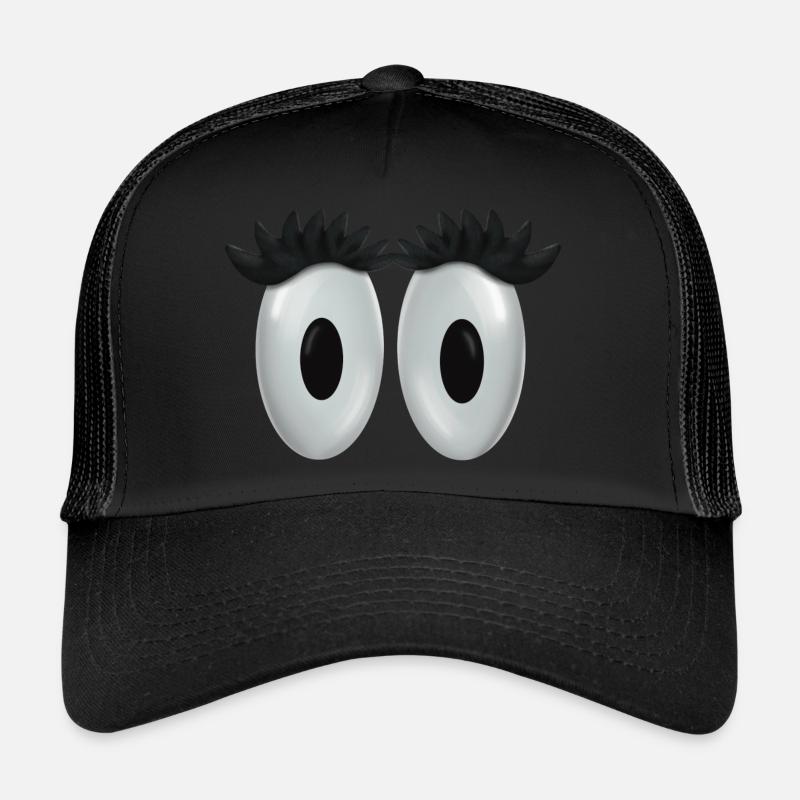 Augen - Trucker Cap - Schwarz/Schwarz